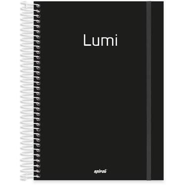 Imagem de Caderno universitário capa polipropileno 10x1 160 folhas Lumi Preto Spiral 211796