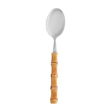 Imagem de Jogo De Colheres De Mesa Em Inox E Cabo Em Bambu Tulum Com 4 Peças Wolff