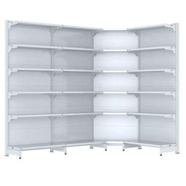 Imagem de Gondola Parede 202 Fit Farmacia Ate 3 M Bco 1 Canto Spe