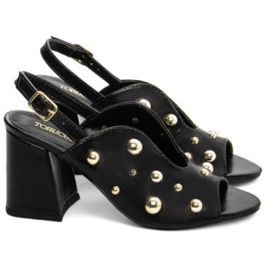 Imagem de Sandália Ankle Boot Feminina Salto Bloco Grosso Preto Torricella AVS 778A (Preto, BR, Adulto, Numérico, 35)