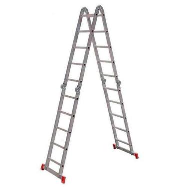 Imagem de Escada Alumínio Articulada 20 Degraus 5.23 Metros 13 Posições EVALD