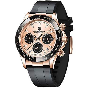 Imagem de Pagani Design Relógios masculinos totalmente de aço inoxidável analógico quartzo relógio de pulso para homens Daytona Homage relógio de pulso luxuoso à prova d'água relógio de pulso