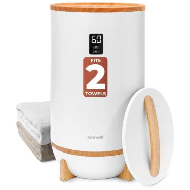 Imagem de Aquecedor de Toalha Elétrico com Desligamento Automático, Temporizador Integrado até 60 Min e Suporte para Disco Perfumado, 110V 500W