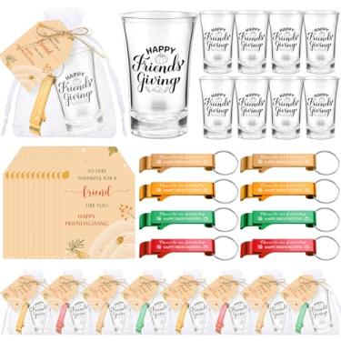Imagem de Roshtia 30 conjuntos de lembrancinhas de amizade para convidados a granel abridores de garrafas de copos de acrílico com cartões de agradecimento, bolsas, Dia de Ação de Graças, outono, presente feliz