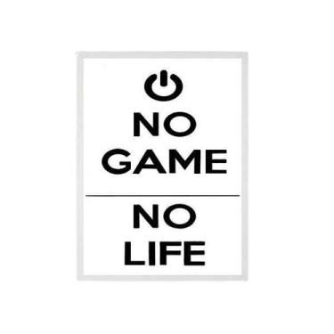 Imagem de Quadro Decorativo No Game No Life 24X18 Com Vidro - Preta - Quadros On