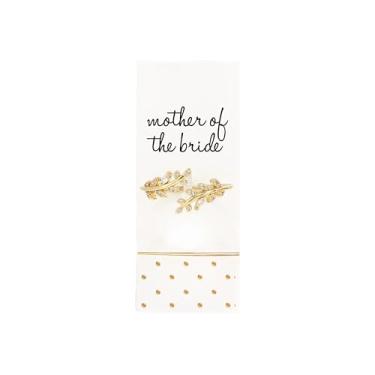 Imagem de Pavilion Gift Company - Mãe da Noiva - Anel de Folha - Presente de Festa de Casamento Zircão Branco Ouro Amarelo Folha Ajustável Tamanho Único Tamanho Único Garrafa de Vidro em Forma de Coração