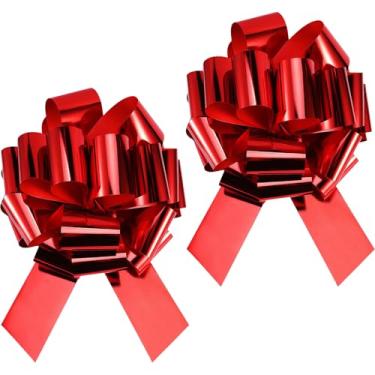 Imagem de 2 peças de arco grande gigante metálico para decoração de embalagens, Hanukkah, aniversários, casamentos, chás de panela, 40,6 cm, vermelho