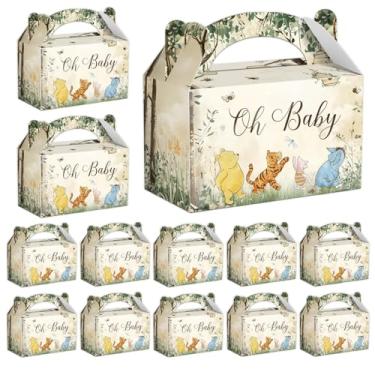 Imagem de Caixas de guloseimas Winnie, caixas de presentes de festa The Pooh, caixa de decoração de festa de ursinho, recipiente de lembrancinha de biscoito de doces para festas, caixa de presente de