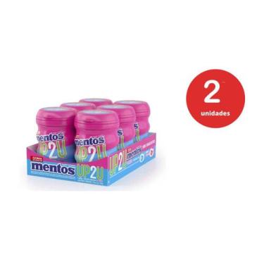 Imagem de Kit c/2 Goma De Mascar Mentos UP2u Tutti Frutti