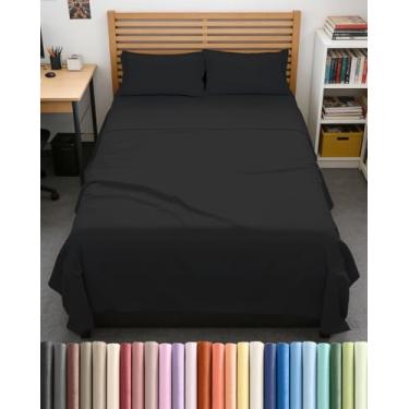 Imagem de Jogo de lençol casal GG extra longo estendido casal GG - confortável, respirável e refrescante - cabe em colchões de 20 a 40 cm com bolsos profundos - 137 x 203 cm - roupa de cama de luxo ultramacia
