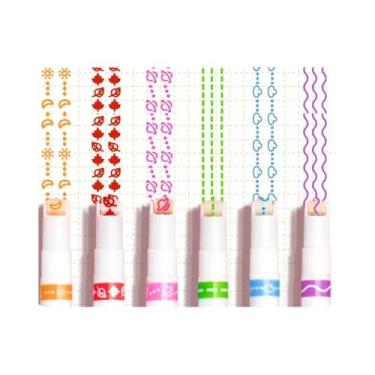 Imagem de Conjunto De Canetas Marcadoras Kawaii Em Forma De Flor 6 Peças Com Pon