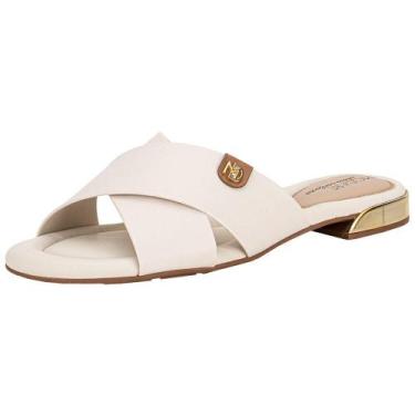 Imagem de Tamanco feminino flat modare 7217100, Marfim, 37