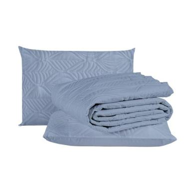 Imagem de Colcha de Cama Box Casal Padrão Cobre Leito Bouti Dupla Face Matelado 