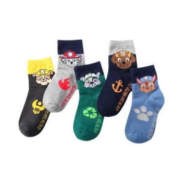 Imagem de Meias De Algodão Paw Patrol Para Crianças, 10 Peças, 5 Pares, Meninos,