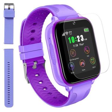 Imagem de Relógio inteligente cjc 4G Kids 1,6" com rastreador GPS, câmera SOS, r