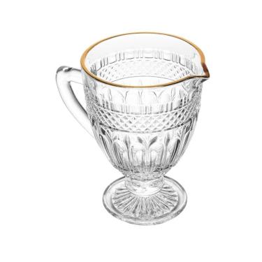 Imagem de Jarra de Vidro Brand com Fio de Ouro 1L para Servir Bebidas Transparente Wolff