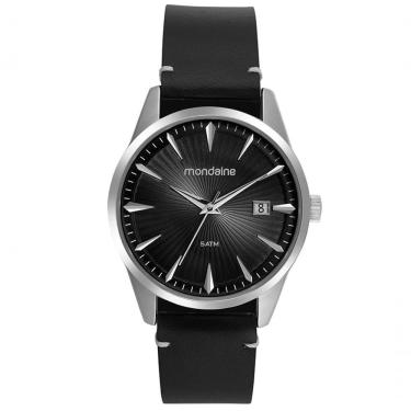 Imagem de Relógio Masculino 32763G0MVNH1 Analógico Quartz com Pulseira de Couro Preto Mondaine