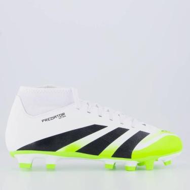 Imagem de Chuteira Adidas Predator Club Sock FG/MG Campo Branca, 40