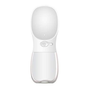 Imagem de Copo de água para animais de estimação portátil copo de acompanhamento de viagem ao ar livre para cães garrafa de água potável garrafa de água para gatos suprimentos para animais de estimação 350ml (Branco)