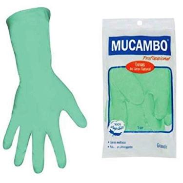 Imagem de Luva De Látex Verde Forrada 07 M Mucambo