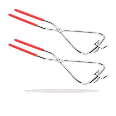 Imagem de 2 peças pinça de imersão ferramenta de cerâmica diy pinças de escultura de argila pinças de imersão com cabo de borracha 360° soprar o esmalte esmalte pinças de imersão cerâmica com alça de borracha