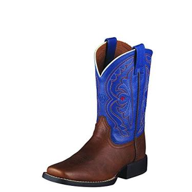 Imagem de Bota cowboy infantil Quickdraw Western, Brown Oiled Rowdy/Royal, 1.5 Little Kid