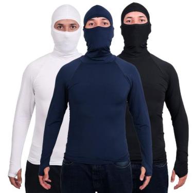 Imagem de 03 Camisas Segunda Pele Masculina Touca Ninja Termica Pesca - USUP, Pr