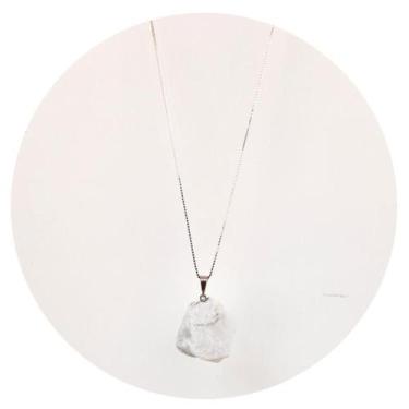 Imagem de Colar 50Cm Prata 925 Howlita Bruta Natural P. Vecchio Joias - Ponte Ve