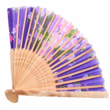 Imagem de Kit 3 Leques Japonês Madeira Bambu Oriental Ornamental - Wcan