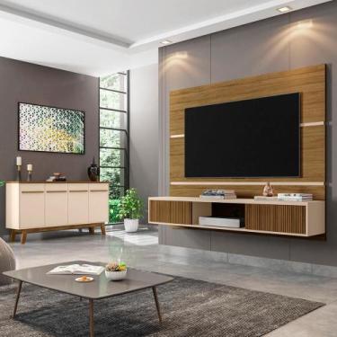 Imagem de Conjunto Sala Painel Ambar TV 65 Pol. Buffet Opala - Móveis Bechara, C