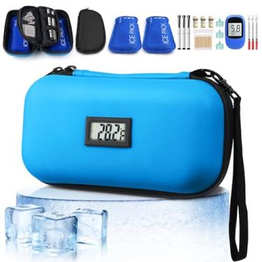 Imagem de Wulumu Estojo de Viagem para Refrigerador de Insulina, Estojo de Viagem para Medicamentos Aprovado Pela Tsa, Companheiro de Viagem para Diabetes, com Visor Digital de Temperatura(℉), Organizador de Ar