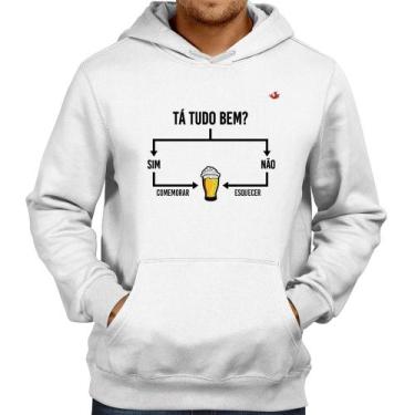 Imagem de Moletom Tá tudo bem - Foca na Moda, Branco, P