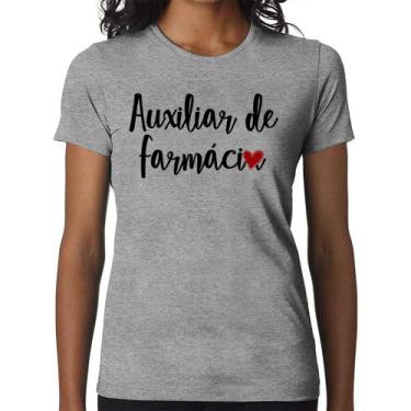 Imagem de Baby Look Auxiliar de Farmácia por Amor - Foca na Moda, Cinza, M