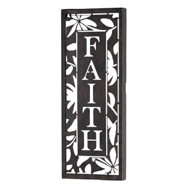 Imagem de Dicksons Faith Hope Love 1 Corinthians 13:13 Bronze Escuro Ferro Decorativo Pendurado Conjunto de 3 76 x 20 cm