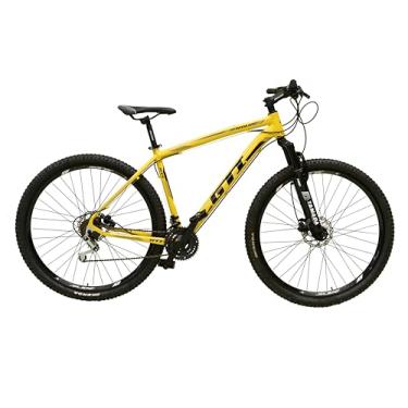 Imagem de Bicicleta Aro 29 Gti Roma Alumínio 21v Freios a Disco Hidráulicos Garfo com Suspensão (Amarelo, 15)