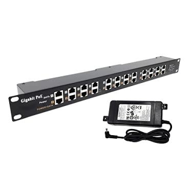 Imagem de WiFi-Texas Poe Texas - Injetor Poe - Injetor Midspan Passivo Gigabit de 12 Portas com Fonte de Alimentação Ul de 48V 120 Watts - Power Over Ethernet para Dispositivos 802.3Af Ou Em(Poe+) Telefone Voip