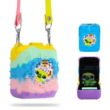 Imagem de Taladad Silicone Cover Case with Lanyard for Bitzee Magicals Interactive Toy Digital Pet, Protective Case Holder Skin for Bitzee Virtual Electronic Pets for Girls & Boys Colourful
