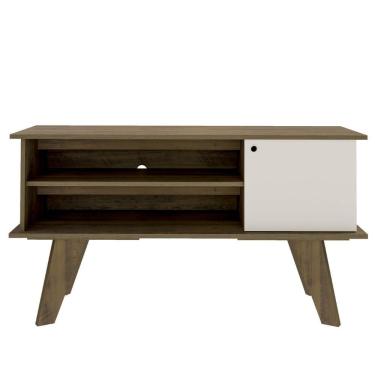 Imagem de Rack Bancada Frank 01 Porta 02 Prateleiras 1,20cm Pinho Off White - Fabrica 1 Móveis