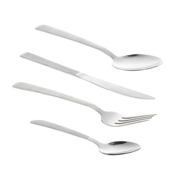 Imagem de Conjunto Faqueiro 16 Peças Santorini Garfo Faca Colher De Mesa E Sobremesa Aço Inox Lyor