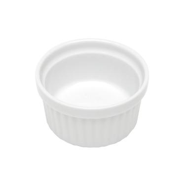 Imagem de Kit 2 Ramequim Mini Bowl De Porcelana Molheira Clássico Canelado Branco Lyor 155ml