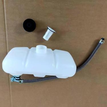 Imagem de Gralara Conjunto de tanque de combustível, ferramenta acessória para motor a gasolina, lata de mistura de combustível para cortador de grama, cortador de, Branco, com Tubo E