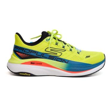 Imagem de Tênis Skechers Max Cushioning Propulsion Masculino, 42, Verde limão, P