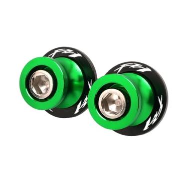 Imagem de jininshengxindianzi Compatible With FZ1 FZ-1 2006-2015 FZ6 N S 2004-2016 FZ8 FZ-8 2010-2018 Swingarm Spools Sliders Stand Screws CNC Motorcycle M6 Bolts(FZ1 Green)