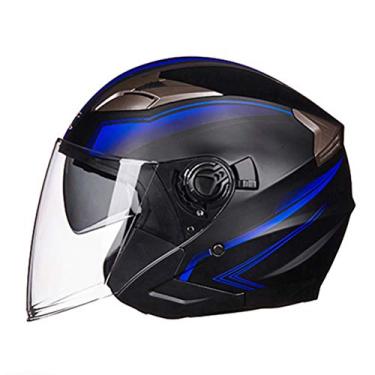 Imagem de Capacete De Scooter De Motocicleta 3/4 Rosto Aberto Halmet Motocross Casque Moto Casque Casco Motocicleta Capacete Capacete Capacete Aberto, CC04, M-(head circumference/57-58cm)