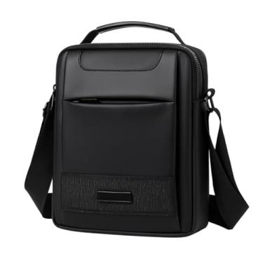 Imagem de Bolsa De Ombro Impermeável Transversal Shoulder Bag Unissex Necessaire Tiracolo Pochete Espaçosa Emborrachado Bolsos Divisões Dynamart Unissex 5 Compartimentos Alça Regulável (Preto)