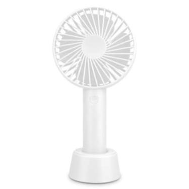 Imagem de Ventilador Portátil Mini De Mão Mesa Recarregavel Usb Led com cabo(branco)