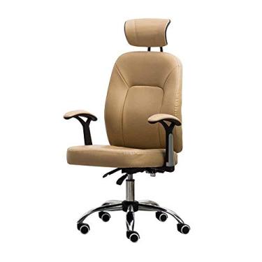 Imagem de Escritório de corrida ergonômico reclinável, encosto de cabeça autoajustável, giratório para jogos, altura ajustável de 48,8 a 58,9 cm