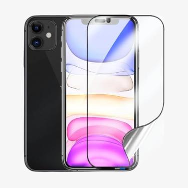 Imagem de Kit 2 Película Nano Gel Protetora de Tela Frontal Cerâmica Transparente Não Quebra Anti Impacto Para iPhone (iPhone 11/XR)