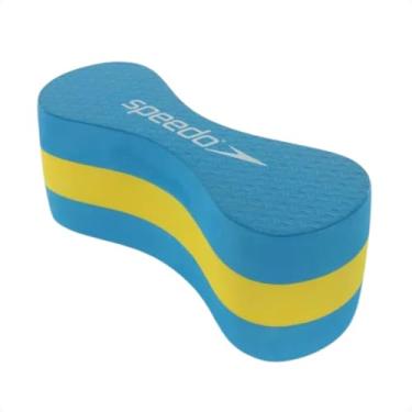 Imagem de Flutuador de Natação, Speedo, Swim, EVA Anatômico Leve e Confortável para Treino de Braçadas - Azul/Amarelo