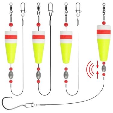 Imagem de SILANON Rolhas de estourar para pesca em água salgada, rolhas de estourar, boias, boias de pesca pesadas, boias para peixe-vermelho, truta salpicada, equipamento de pesca de água doce